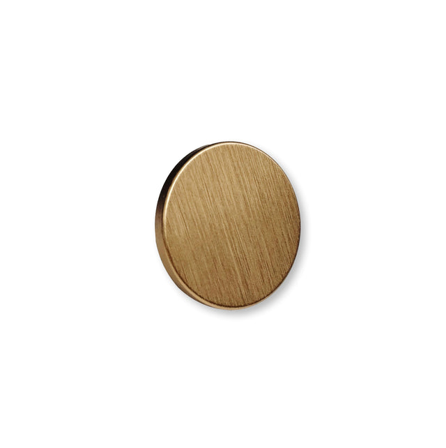 Brushed Bronze "Plato" Round Flat Cabinet Knob - Forge Hardware Studio
