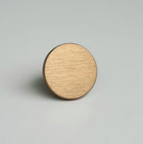 Brushed Bronze "Plato" Round Flat Cabinet Knob - Forge Hardware Studio