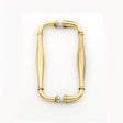 Aged Polished Brass "Kensington" Glass Shower Door Handle - Forge Hardware Studio
