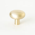 Round Brushed Brass "Halo" Cabinet Knob and Hook - Forge Hardware Studio
