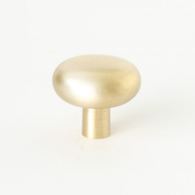 Round Brushed Brass "Halo" Cabinet Knob and Hook - Forge Hardware Studio