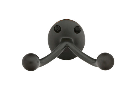 Oil Rubbed Bonze "Heritage No.2" Double Wall Robe Hook - Industry Hardware