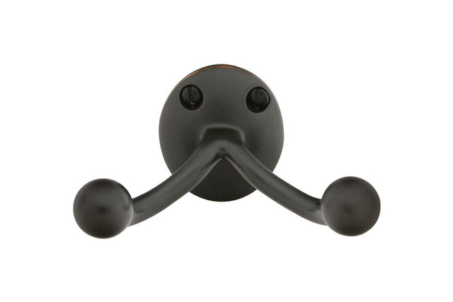 Oil Rubbed Bonze "Heritage No.2" Double Wall Robe Hook - Industry Hardware