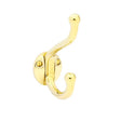 Polished Brass "Heritage" Wall Hook, Brass Wall Coat Hook - Forge Hardware Studio