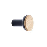 Black and Oak Wood "Bis" Cabinet Knob and Drawer Handle - Euro • Knobs