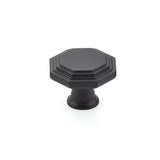 Matte Black "Elite Geometric" Cabinet Knobs and Drawer Pulls - Forge Hardware Studio