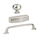 Brushed Nickel "Bellamy" Cabinet Knob and Drawer Pulls - Forge Hardware Studio