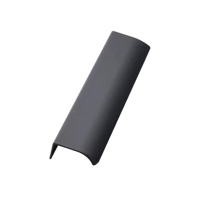 Black Textured "Edge Straight" Tab Drawer Pulls - Forge Hardware Studio