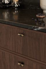 Brushed Bronze "Bond" T-Bar Dual Finish Knob and Pulls - Forge Hardware Studio