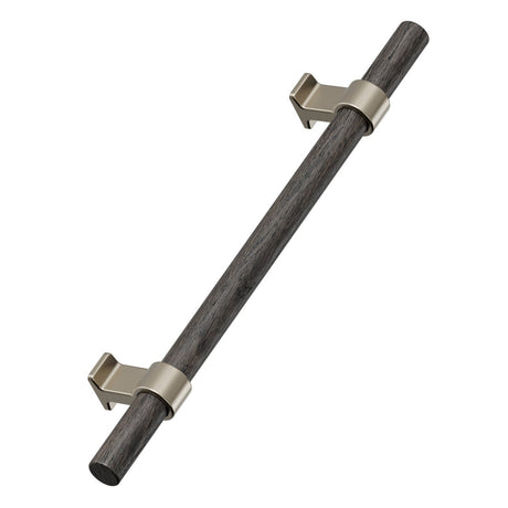 Dark Wood and Bronze "Bond" T-Bar Dual Finish Knob and Pulls (Copy) - Euro • Knobs