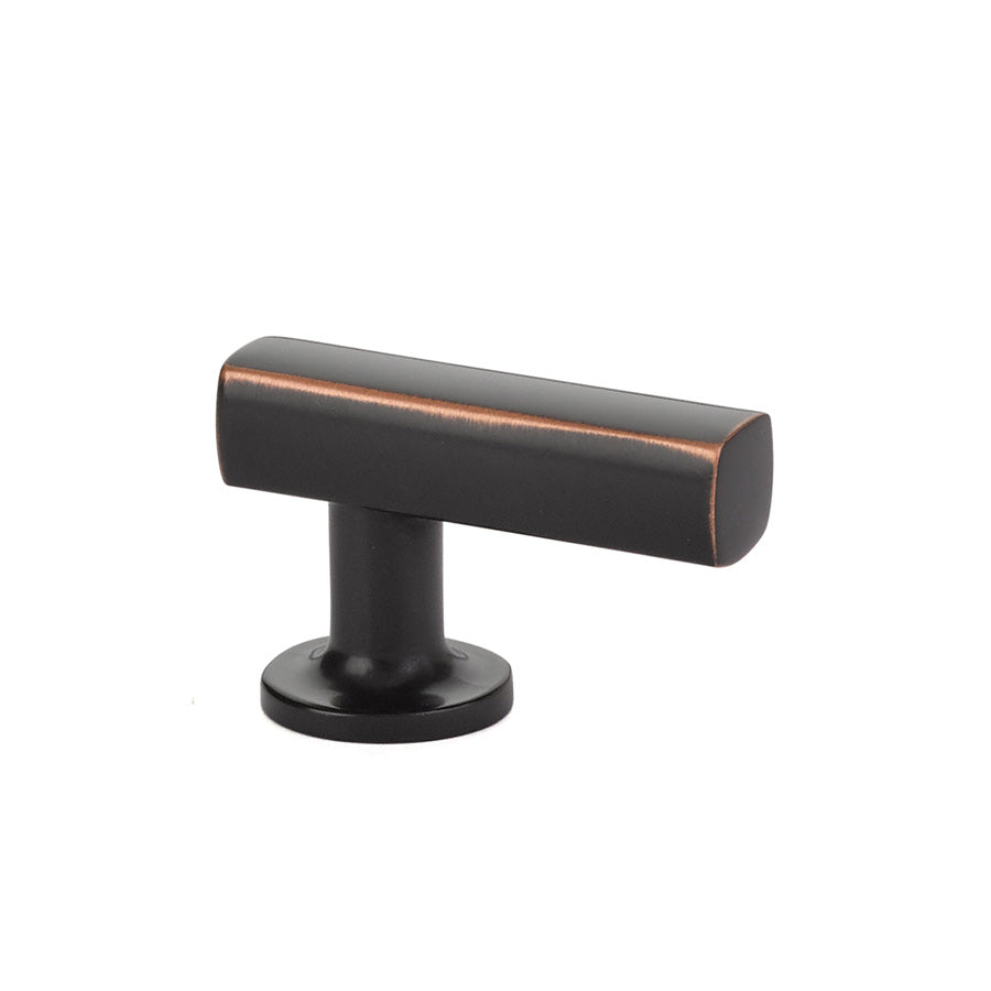 T-Bar Oil Rubbed Bronze "Geo" Cabinet Knob and Drawer Pulls - Forge Hardware Studio