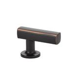 T-Bar Oil Rubbed Bronze "Geo" Cabinet Knob and Drawer Pulls - Forge Hardware Studio