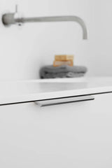 Polished Chrome "Edge Straight" Tab Drawer Pulls - Forge Hardware Studio