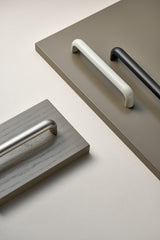 Satin Steel "Vibe" Cup Knob and Drawer Pull - Forge Hardware Studio