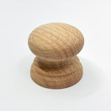 Round Oak Cabinet Knob "Pinecrest" Wood Knob - Forge Hardware Studio