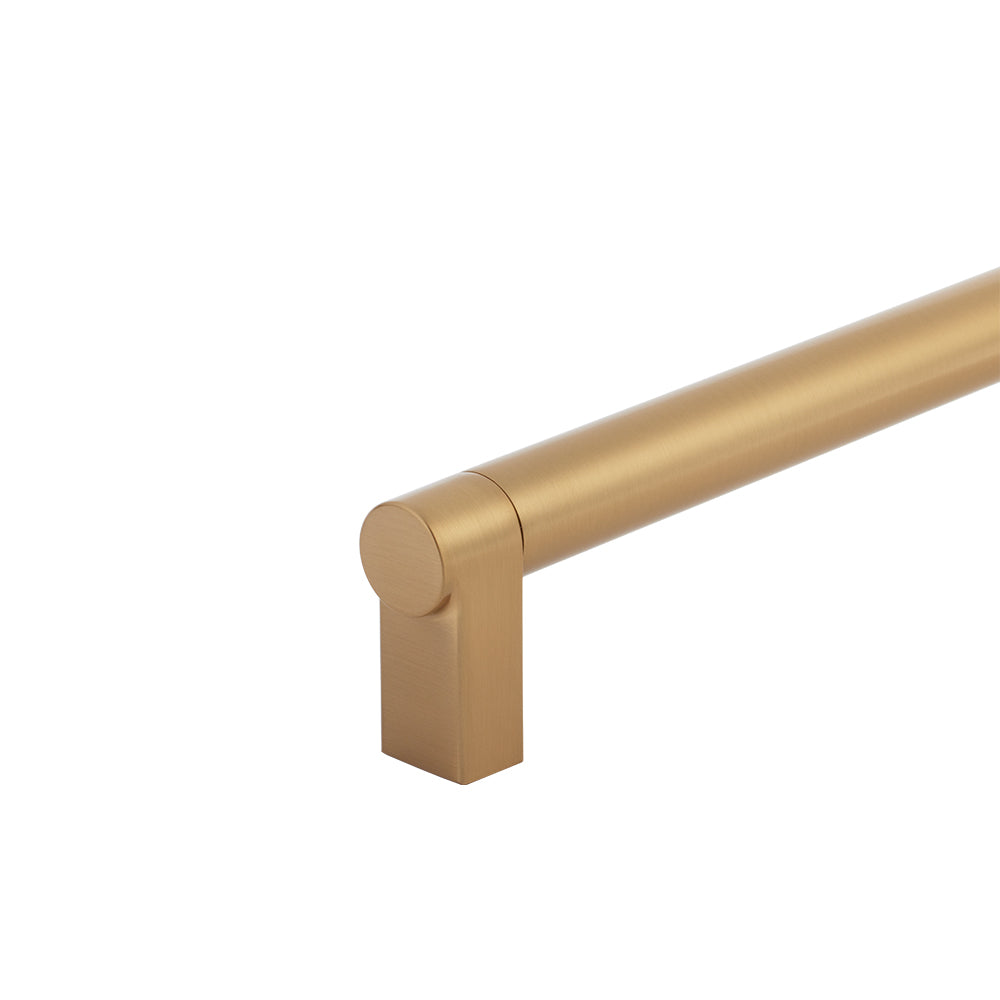 Champagne Bronze Smooth Glass Shower Door Handles - Forge Hardware Studio