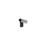 Knurled Black and Satin Nickel Cabinet Knobs and Drawer Pulls