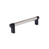 Smooth Polished Nickel and Black Cabinet Knobs and Drawer Pulls