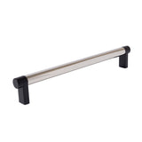 Smooth Polished Nickel and Black Cabinet Knobs and Drawer Pulls