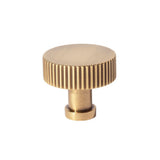 French Brass "ES Fluted" Round Knobs and Pulls