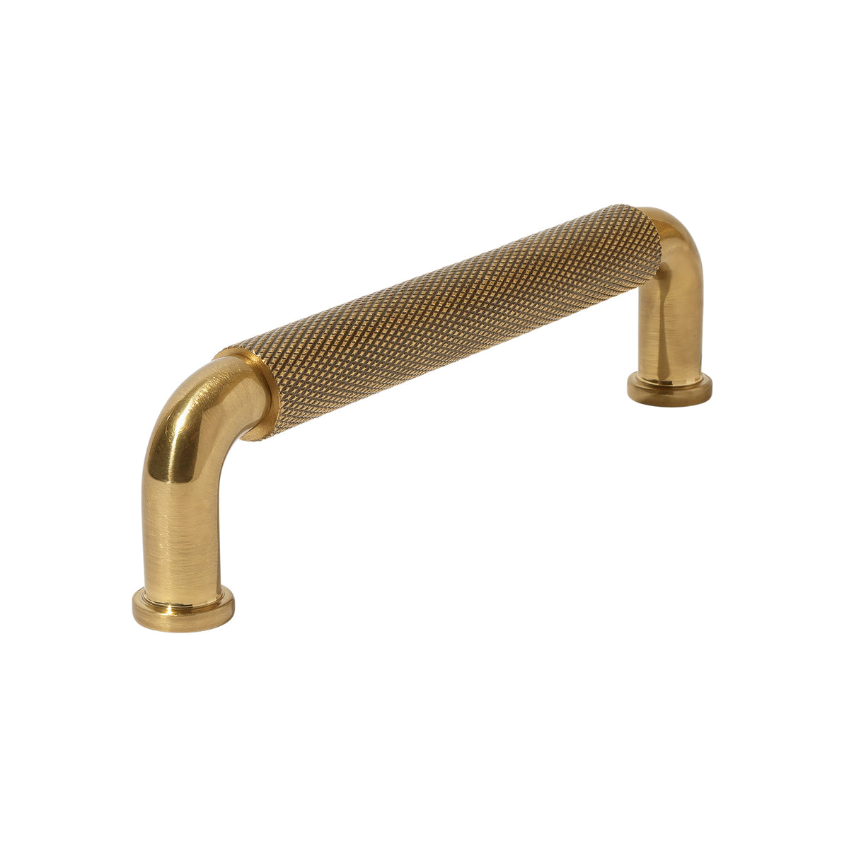 French Brass "ES Knurled" Round Knobs and Drawer Pulls