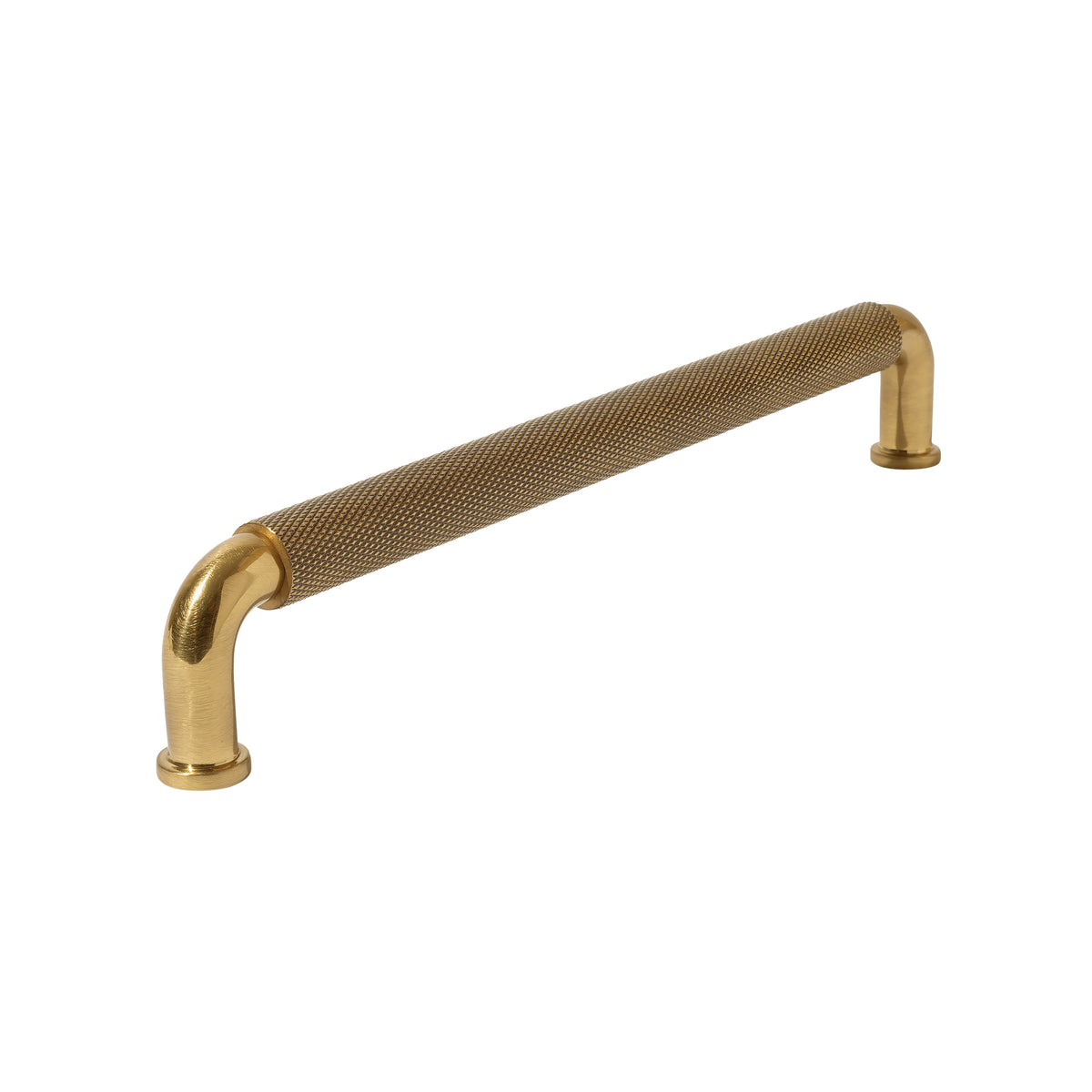 French Brass "ES Knurled" Round Knobs and Drawer Pulls