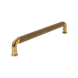 French Brass "ES Knurled" Round Knobs and Drawer Pulls