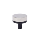 Smooth Polished Nickel and Black Cabinet Knobs and Drawer Pulls