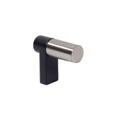 Smooth Satin Nickel and Black Cabinet Knobs and Drawer Pulls