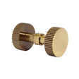 French Brass "ES Fluted" Shower Glass Round Knob - Forge Hardware Studio