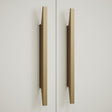 Brushed Bronze "Facet" Drawer Pulls - Euro • Knobs