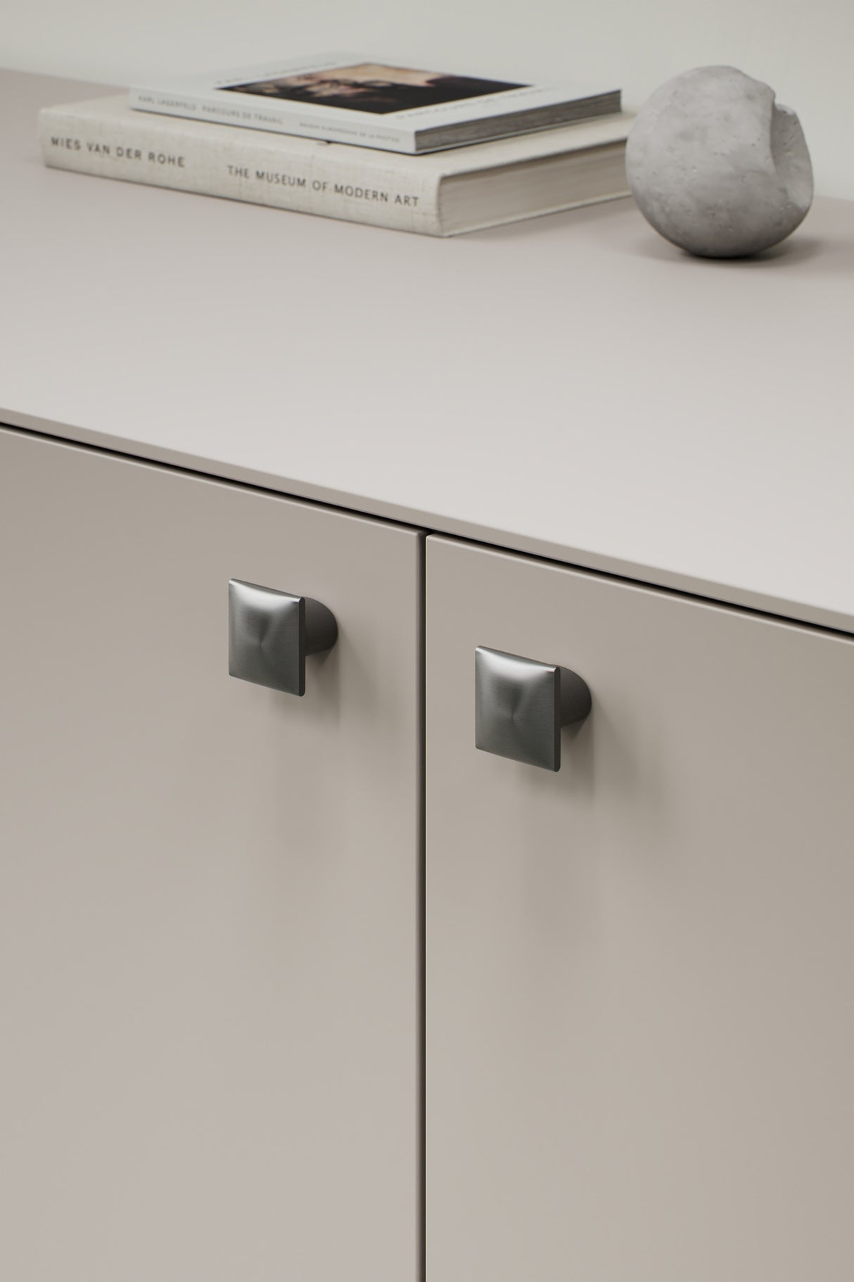 Gun Metal "Flow" T-Bar Cabinet Knob and Drawer Pull - Forge Hardware Studio