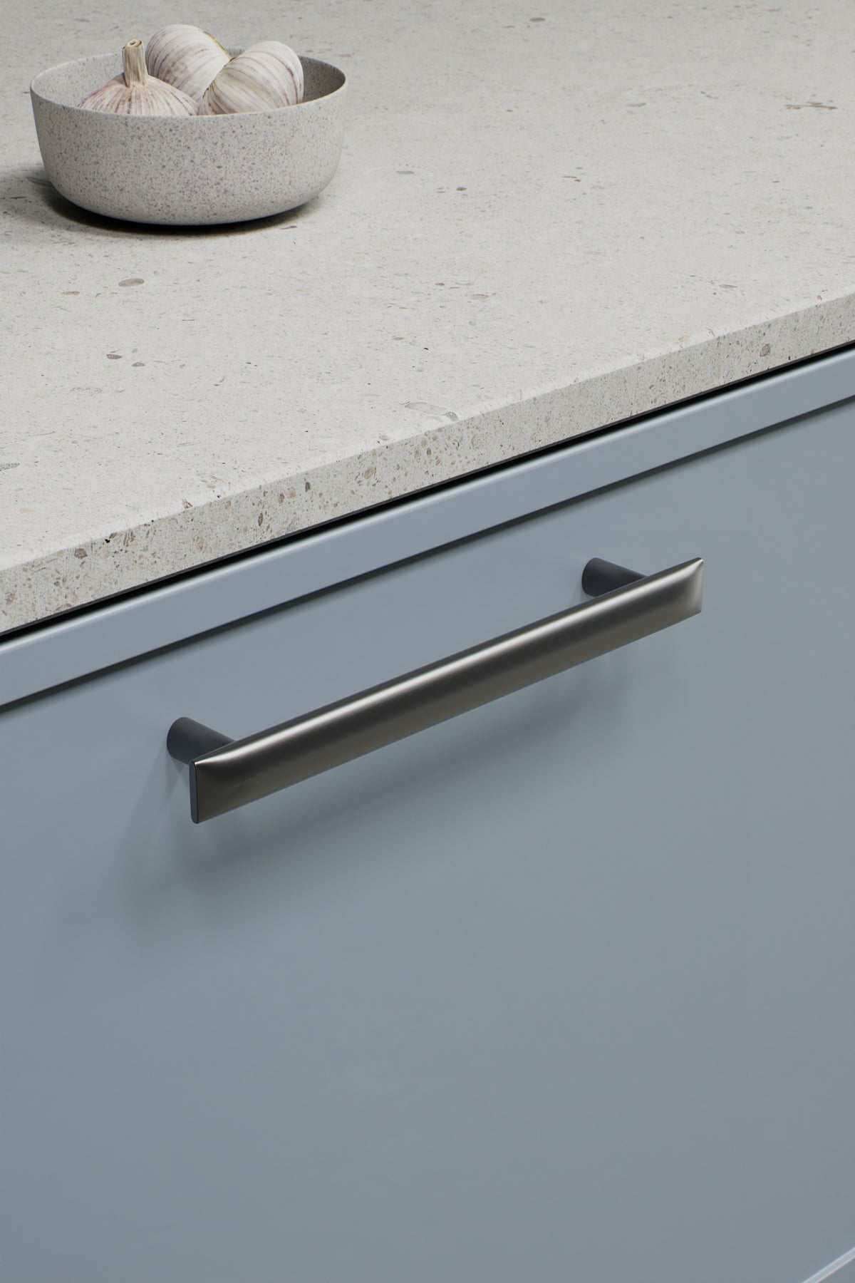 Gun Metal "Flow" T-Bar Cabinet Knob and Drawer Pull - Forge Hardware Studio