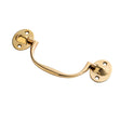 Unlacquered Brass "Elara" Trunk Drawer Pull - Forge Hardware Studio