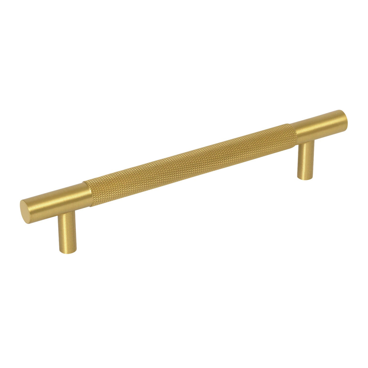 Knurled Satin Brass "Texture No. 3" Drawer Pulls and Knobs - Forge Hardware Studio