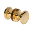 Polished Brass "Penny" Round Glass Shower Knob - Forge Hardware Studio