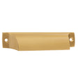 Satin Brass "Ballard" Cup Drawer Pull - Forge Hardware Studio
