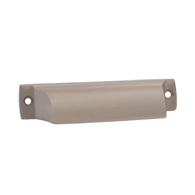 Satin Nickel "Ballard" Cup Drawer Pull - Forge Hardware Studio