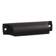 Matte Black "Ballard" Cup Drawer Pull - Forge Hardware Studio