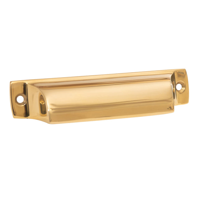Unlacquered Brass "Ballard" Cup Drawer Pull - Forge Hardware Studio
