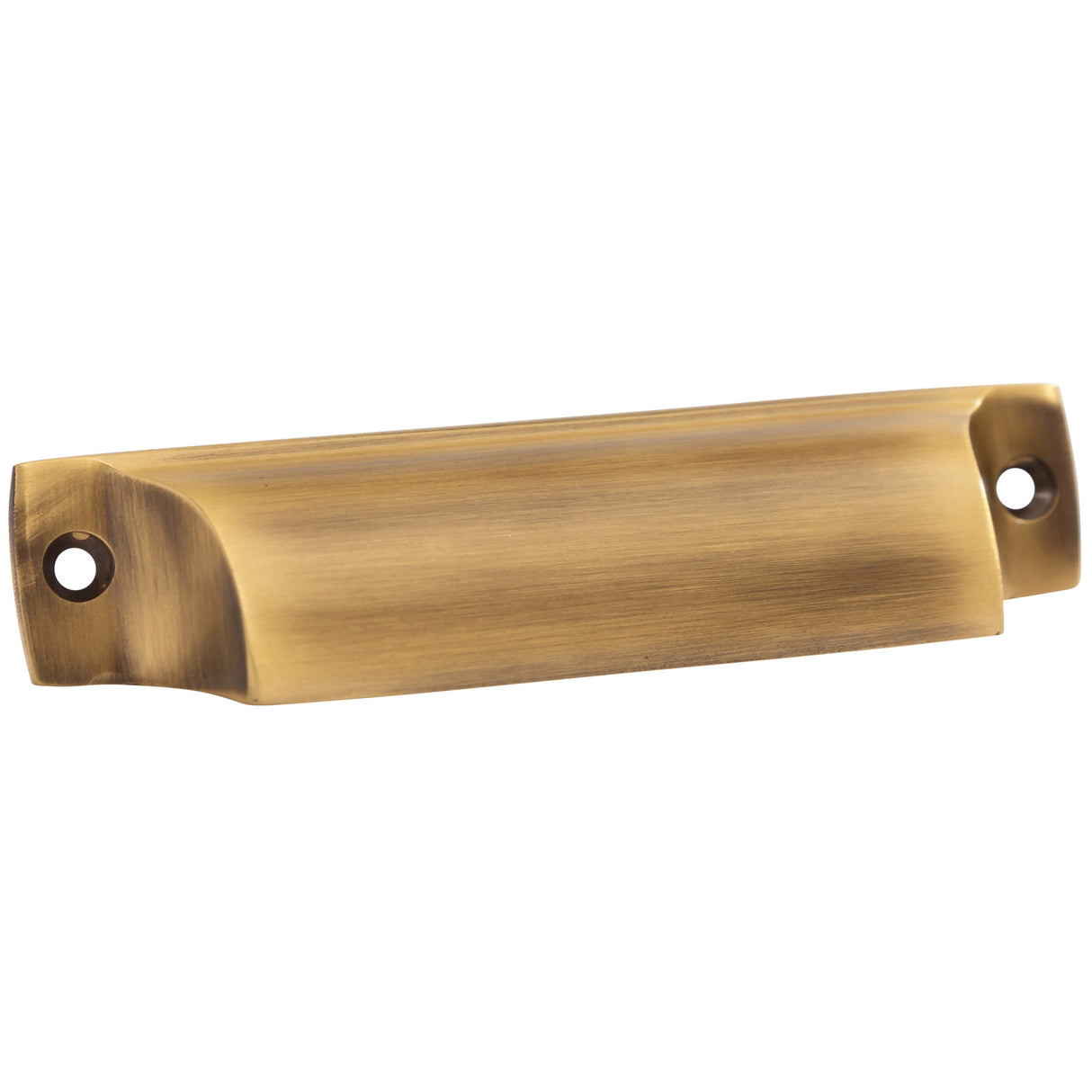 Antique Brass "Ballard" Cup Drawer Pull - Forge Hardware Studio