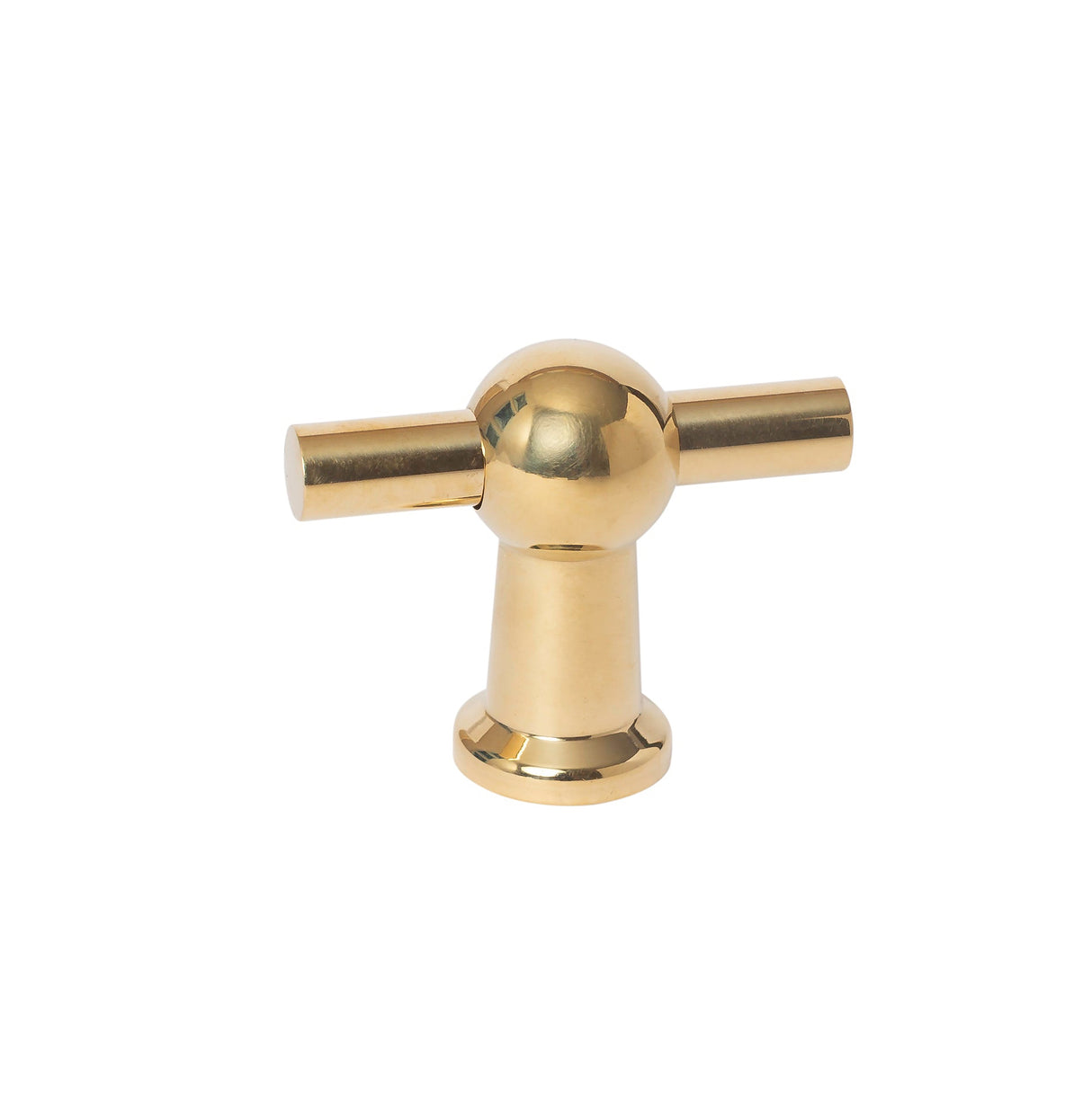 Unlacquered Btass "Elodie" T-Knob and Drawer Pull - Forge Hardware Studio