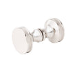 Polished Nickel "Knurled" Round Glass Shower Knob - Forge Hardware Studio