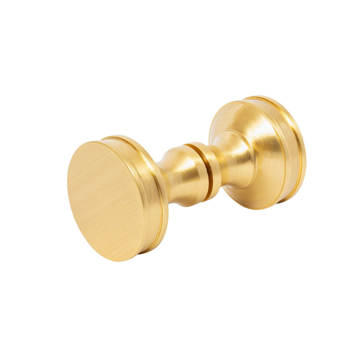 Glass Shower "Charter" Round Brass Back to Back Door Knob - Forge Hardware Studio