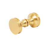 Glass Shower "Charter" Round Brass Back to Back Door Knob - Forge Hardware Studio