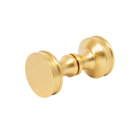 Glass Shower "Charter" Round Brass Back to Back Door Knob - Forge Hardware Studio
