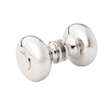 Round Polished Nickel "Fina" Round Glass Shower Knob - Forge Hardware Studio