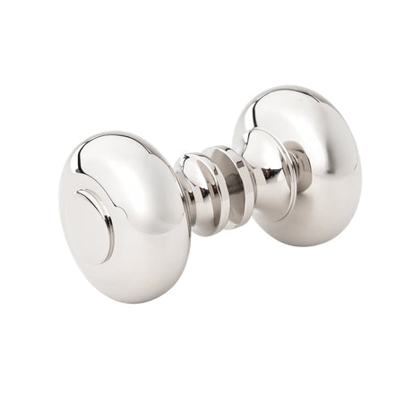 Round Polished Nickel "Fina" Round Glass Shower Knob - Forge Hardware Studio