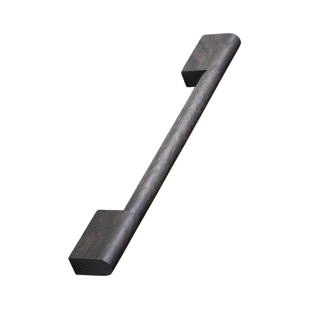 Dark Brown Oak Wood "Fortis" Drawer Pulls - Forge Hardware Studio