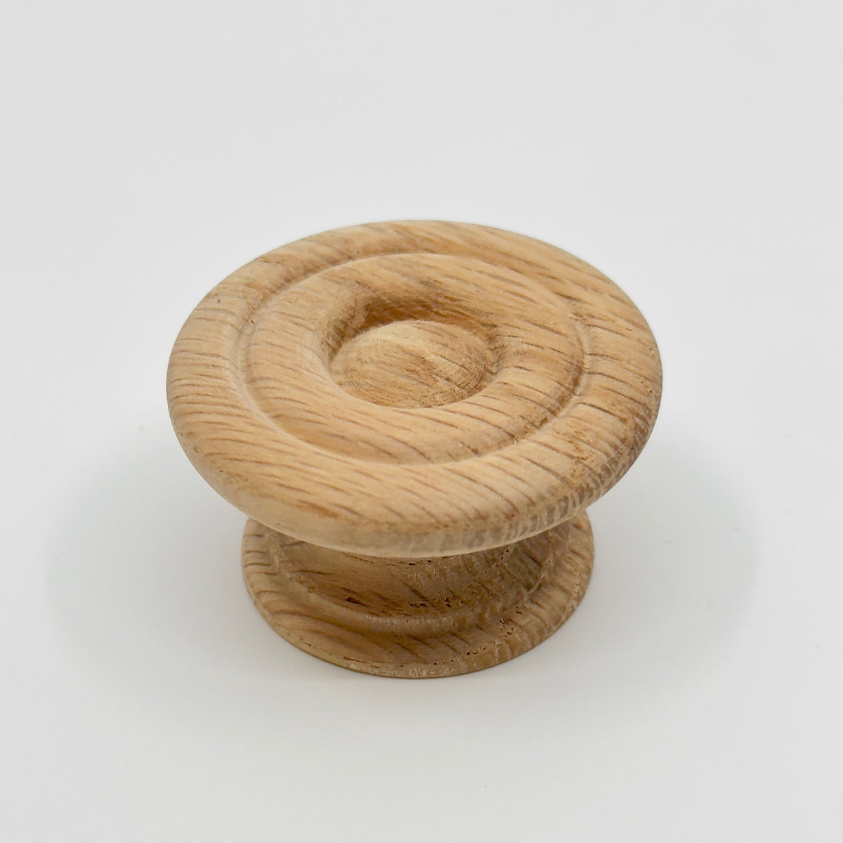 Round Oak Cabinet Knob "Palmer" Wood Knob - Forge Hardware Studio